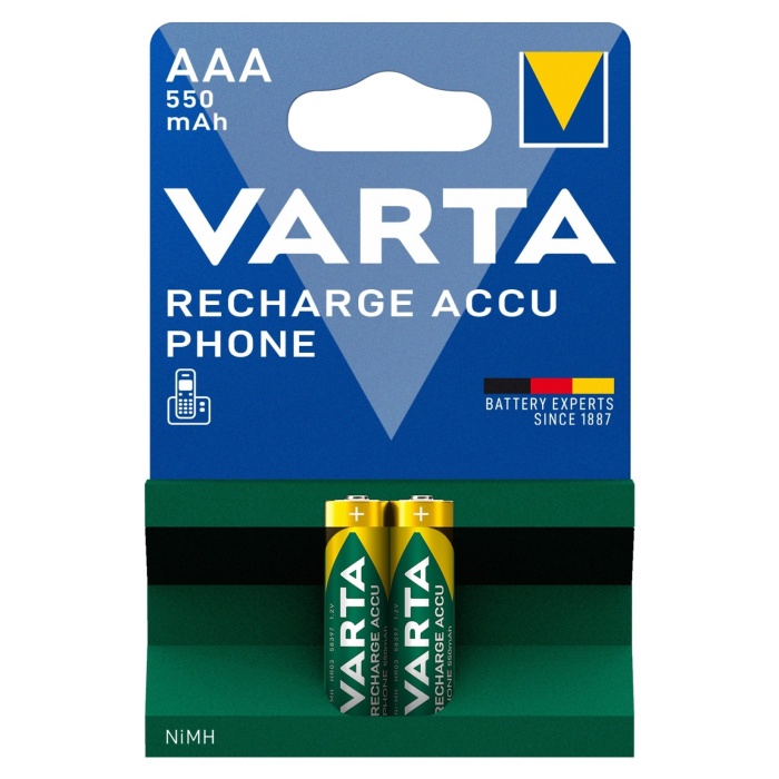 VARTA NI-MH 1.2V 550 MAH HR03 AAA ŞARJLI 2Lİ İNCE KALEM PİL (4767)