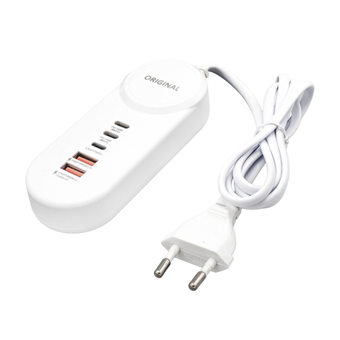 25W PD LIGHTNING+ 2 TYPE-C + 2 USB ŞARJ ADAPTÖR (4767)