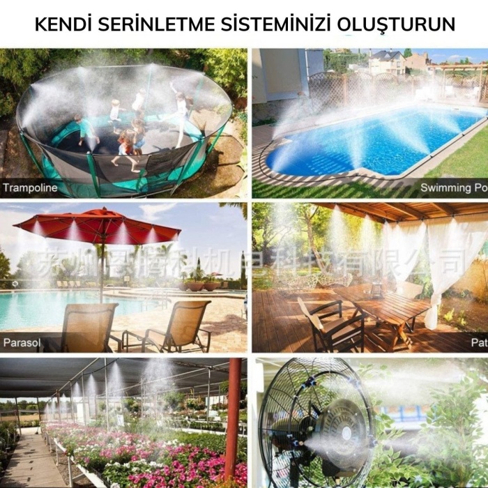 10 Metre Kendin Yap Balkon Veranda Çardak Kamelya Sulama Serinletme ve Nemlendirme Sistemi (4767)