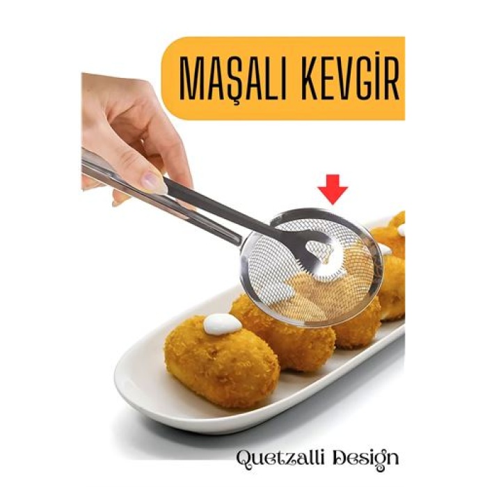 Turk Çelik Maşalı Kevgir Quetzalli Design