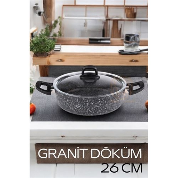 Turk Eco Granit Döküm Basık Tencere 26 cm Dies Design