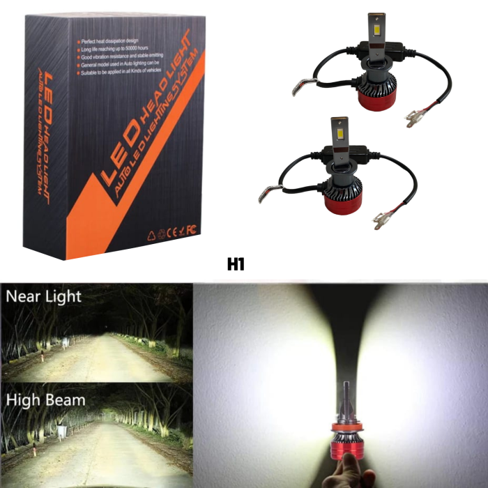 V13 Pro Csp Led Xenon H1 Şimşek Etkili 12.000 Lumen 6500 Kelvin 12 Ve 24 Volt Destekler