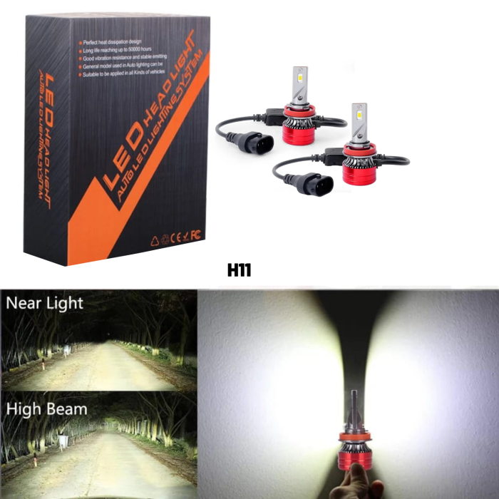 V13 Pro Csp Led Xenon H11 Şimşek Etkili 12.000 Lumen 6500 Kelvin 12 Ve 24 Volt Destekler