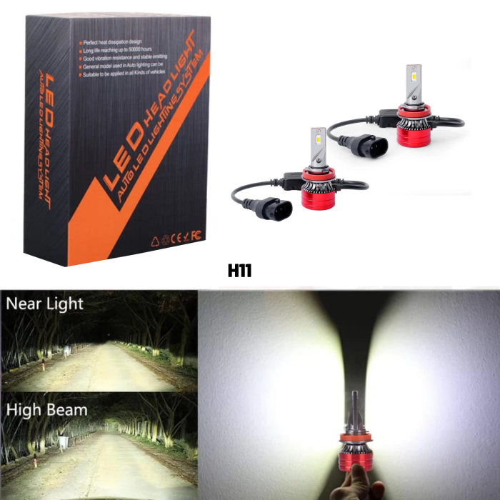 V13 Pro Csp Led Xenon H11 Şimşek Etkili 12.000 Lumen 6500 Kelvin 12 Ve 24 Volt Destekler