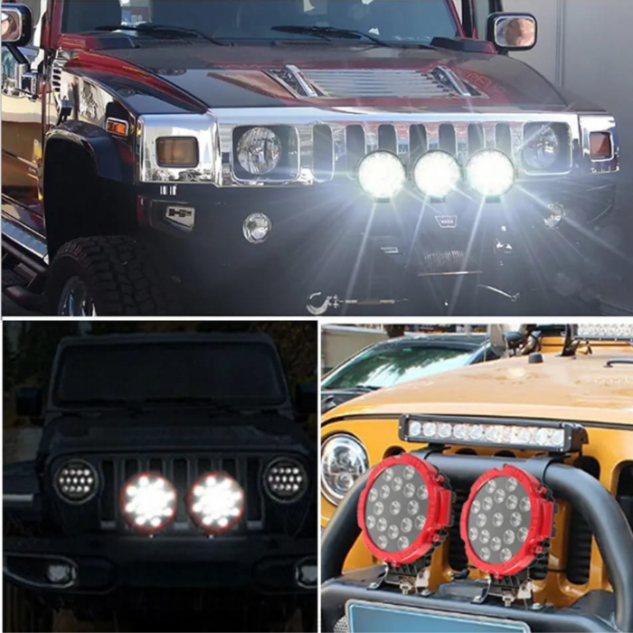 51 Watt 17 Ledli Off Road Sis Gündüz Farı Projektör Lambası 17 Cm 1 Adet