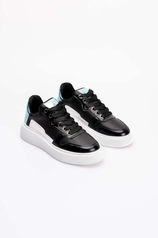 Giovanna Siyah Lame Renkli Sneaker M023A