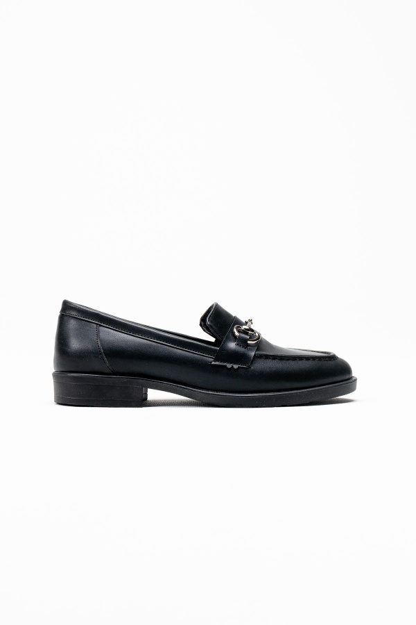 GABRİELLY SİYAH CİLT TOKALI LOAFER M028B