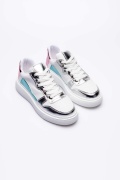 Giovanna Beyaz Lame  Renkli Sneaker M023C