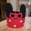 Decohandy Handmade Mickey Jüt Sepet Oyuncak Organizeri