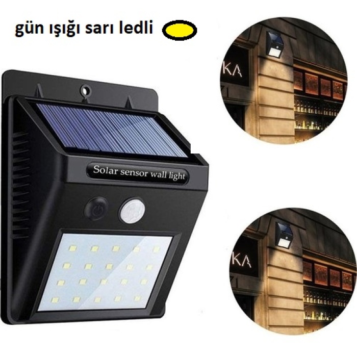 Hareket Sensörlü Güneş Enerjili Lamba