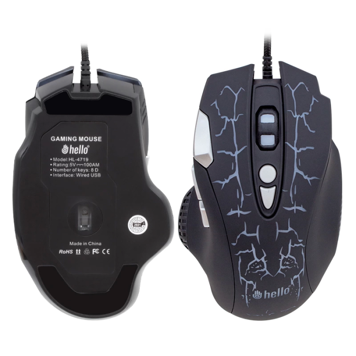 Hl-4719 Kablolu 3600 Dpı 8tuş Fonksiyonlu Gamıng Mouse