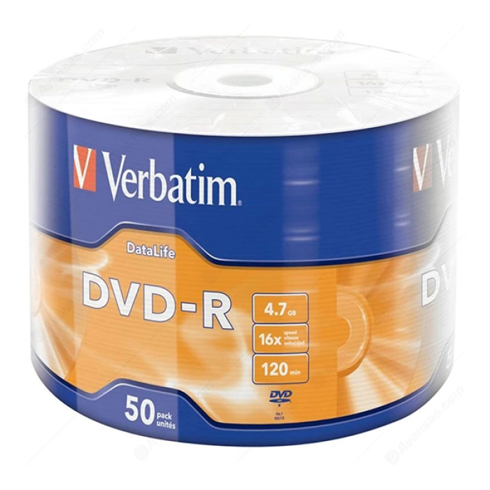 Verbatim Dvd-r 4.7gb 16x 120dk 50li Paket Fiyat