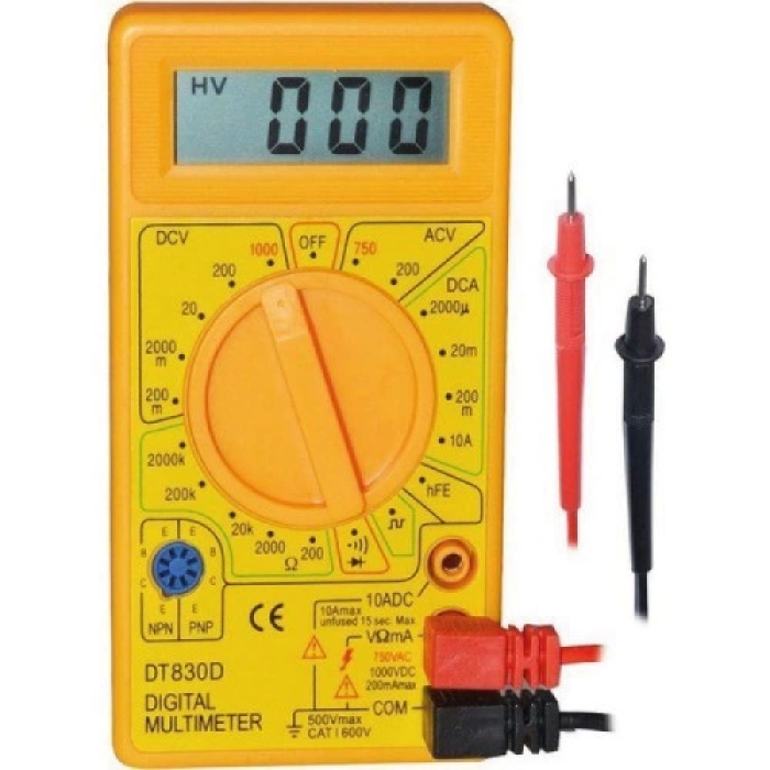 Dijital Avometre Multimetre Ölçü Aleti Akım Voltaj Direnç Ölçer