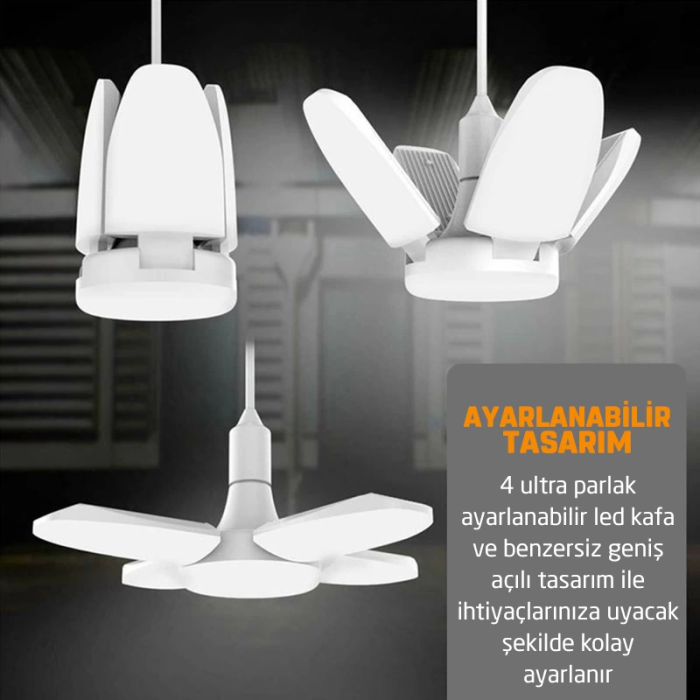 Wınlıght Wl-2760 220v 60 Watt 4 Kollu Pervane Beyaz Led Ampul