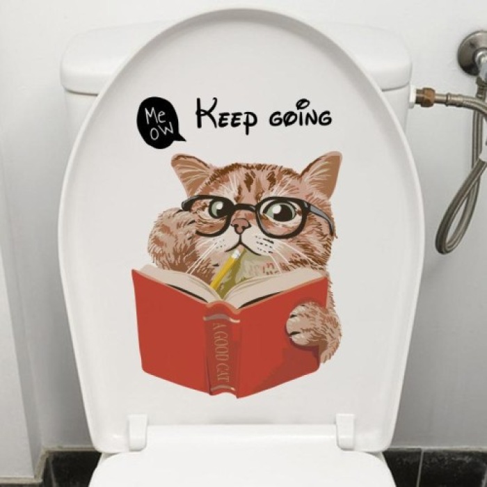 Decohandy Klozet Etiketi Keep Going Kedi