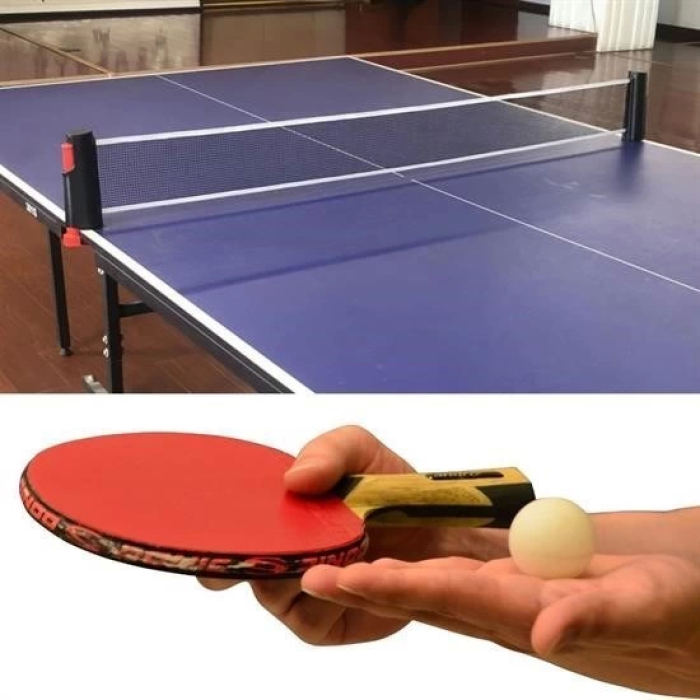 Masa Tenisi Spor Ve Eğitim Seti Tüm Masalara Uyumlu Portatif File Ve Ping Pong Ekipmanları