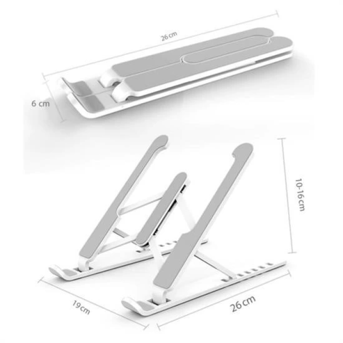 Ayarlanabilir Plastik Dizüstü Destek Tabanı Katlanabilir Taşınabilir Laptop Sehpası Yükselti