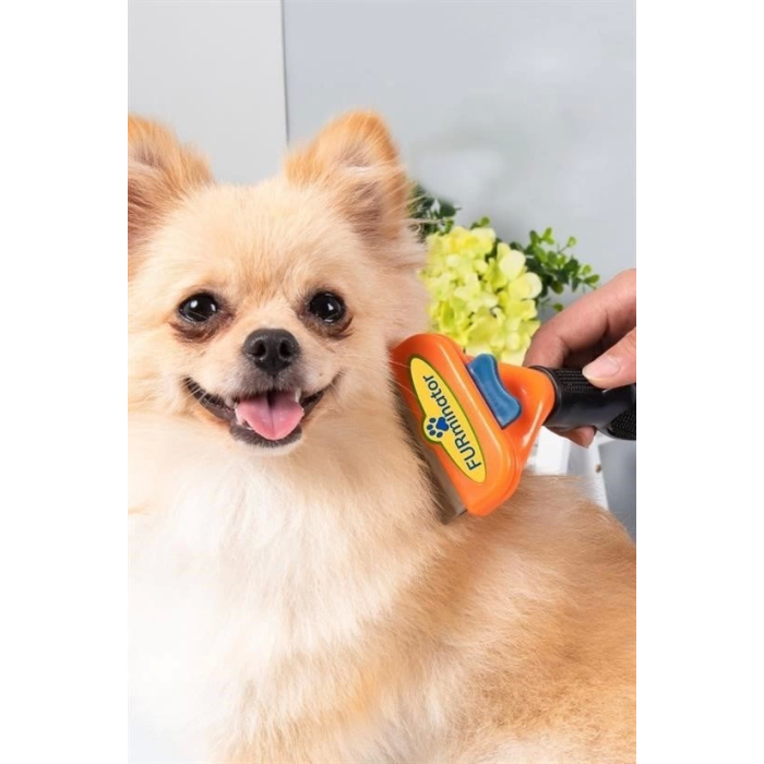 Uzun Tüylü Köpekler İçin Kolay Tarama Fırçası Temizlenebilir Çelik Tarak Tüy Toplayıcı Mediu