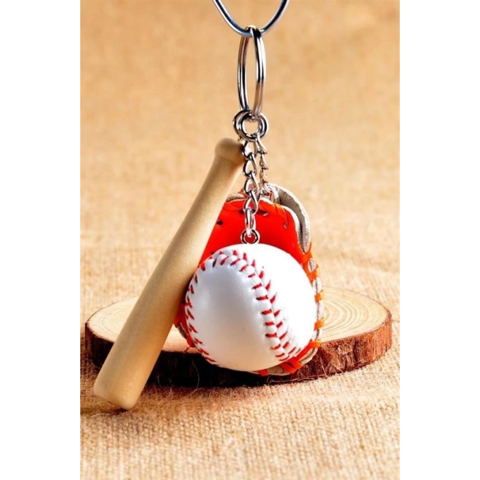 Gerçekçi Beyzbol Tasarımlı Şık Anahtarlık Kolye Çanta Süsü Baseball Keychain