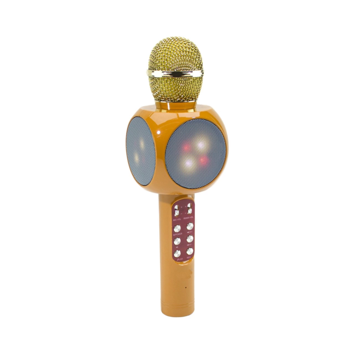 Karaoke Eğlenceli Ve Taşınabilir Bluetoothlu Işıklı Şarjlı Mikrofon (çantalı)