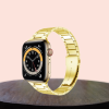 Apple Watch 42-44-45mm Uyumlu Kordon Paslanmaz Şık Çelik Tasarım Kayış GOLD