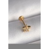 316L Çelik Gold Renk Zirkon Taşlı Yıldız Model Tragus Piercing - TJ-PR1350