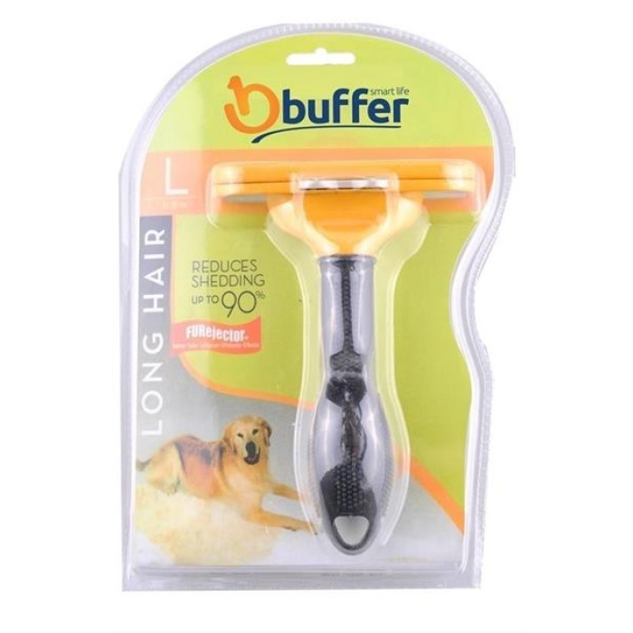 BUFFER® 23 KG Üzeri Uzun Tüylü Köpekler İçin Tüy Toplayıcı Ergonomik Tarak