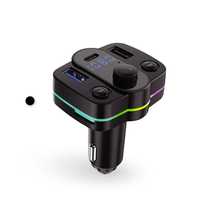 FM Transmitter Müzik Oynatıcı Kablosuz Bağlantı + Araç Şarjı RGB Type-C AFT11