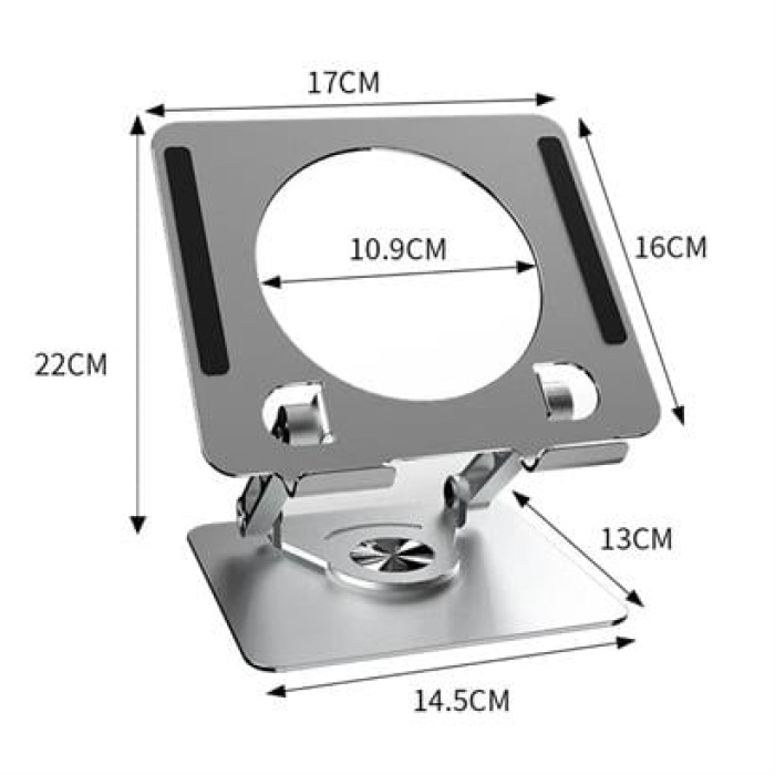 BUFFER® 360 Derece Dönebilen Yükseltilmiş Masaüstü Ayarlanabilir  Metal Tablet Standı