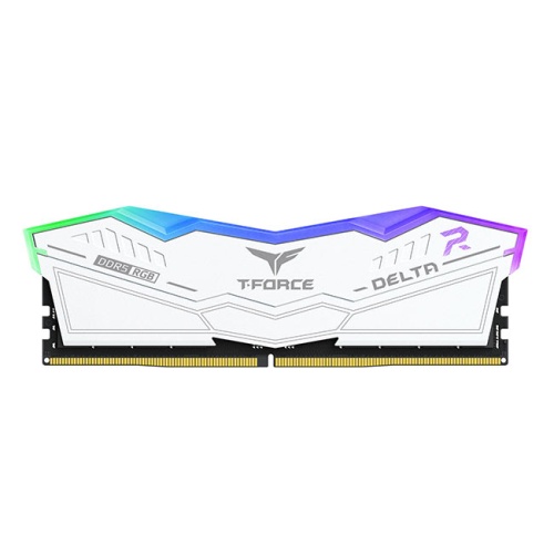 TEAM  t-force delta rgb white 32gb(2x16gb) 7800mhz ddr5 cl38 gaming ram (ff4d532g7800hc38ddc01)