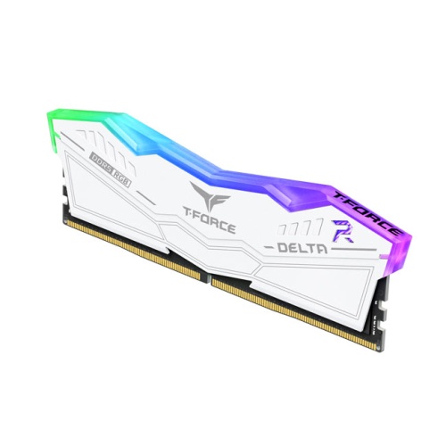 TEAM  t-force delta rgb white 32gb(2x16gb) 7800mhz ddr5 cl38 gaming ram (ff4d532g7800hc38ddc01)