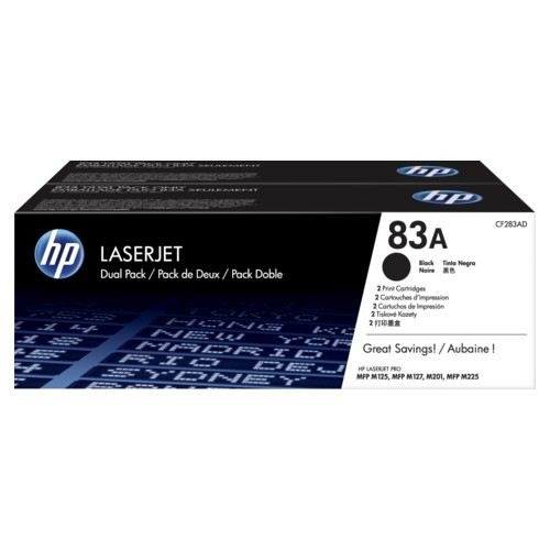 HP CF283AF Siyah Toner Kartuş (ikili) 83A