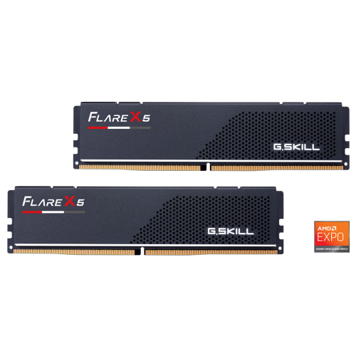 GSKILL  Flare X5 DDR5-6000Mhz CL32 32GB (2X16GB) DUAL (32-38-38-96) 1.35V AMD EXPO Teknoloji