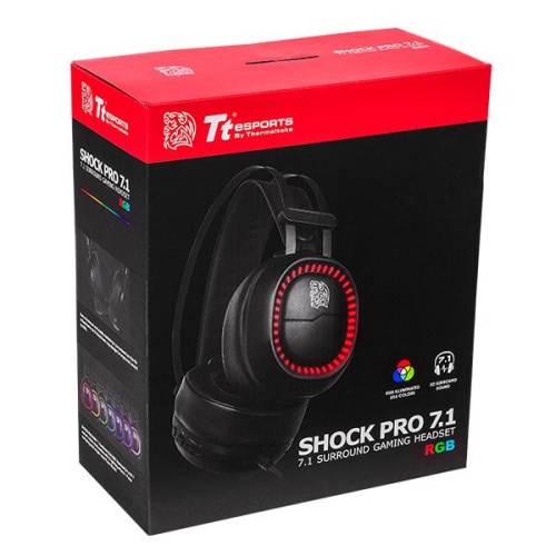 TT eSPORTS thermaltake  shock pro rgb 7.1 siyah oyun kulaklığı