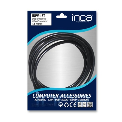 INCA IDPV-18T DISPLAYPORT TO VGA ÇEVİRİCİ ADAPTÖR