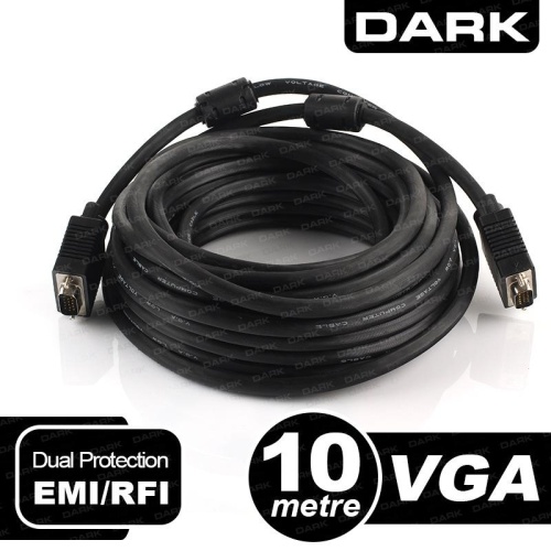 DARK DK-CB-VGAL1000 10M FERRIT CORE EMI/RFI FILTRELI VGA GORUNTU KABLO