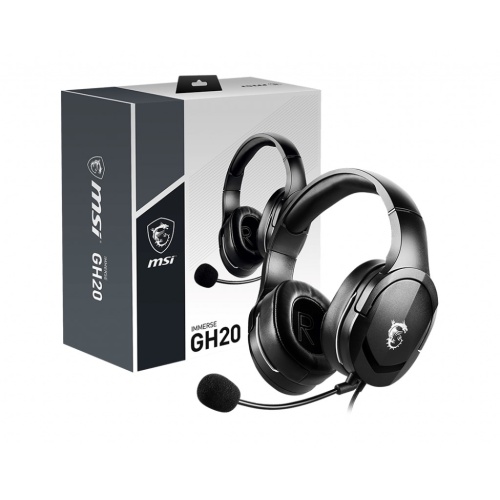 MSI GG IMMERSE GH20 GAMING HEADSET 40MM SURUCU KABLO 20HZ-20KHZ 32 OHM MIKROFON 1.5M ORGU Y-KABLO 3,5 MM JAK JAK KULAKUSTU KULAKLIK