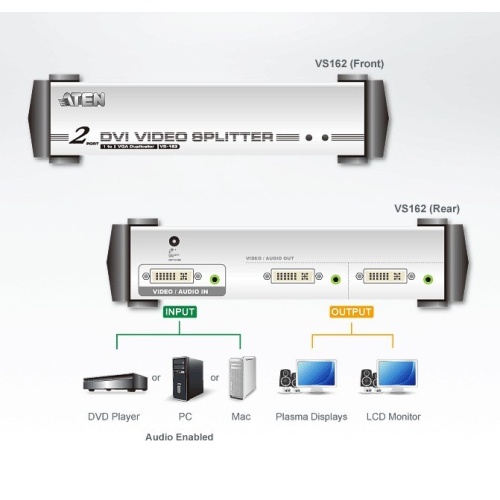 ATEN VS164-AT-G VS164-AT-G 4 Port DVI Video Splitter