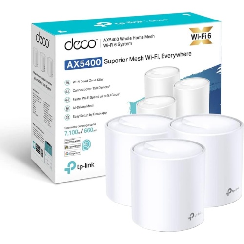 TP-LINK Deco X60 (3-pack) AX5400 Whole Home Mesh Wi-Fi 6 System