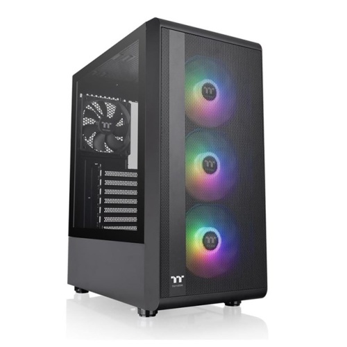 THERMALTAKE  s200 tg 550w 80+ argb 3x120mm fan mesh ön panel, tempered glass pencereli oyuncu kasası