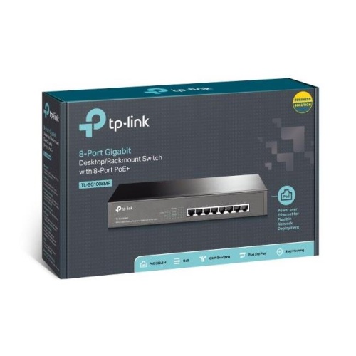 TP-LINK TL-SG1008MP 8-PORT 10/100/1000 DESKTOP/RACKMOUNT SWITCH + 8 PORT PoE