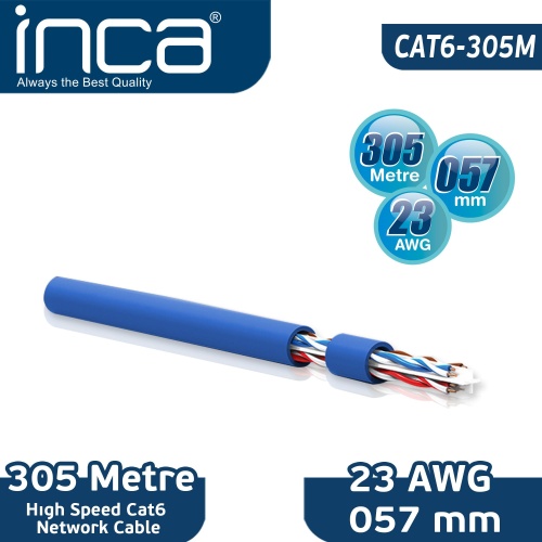 INCA ICAT-305 CAT6 305MT 23AWG 0,57 MM BAKIR KABLO