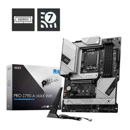 MSI MB PRO Z790-A MAX WIFI SOKET 1700 DDR5 7800MHZ(OC) PCI-E Gen5 4XM.2 USB3.2 DP HDMI 1x2.5G LAN WI-FI 6E ATX