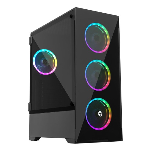 FRISBY 650W 80+ 4x12cm Dual RGB Fan T-Glass ATX Gaming Kasa [FC-9310G]