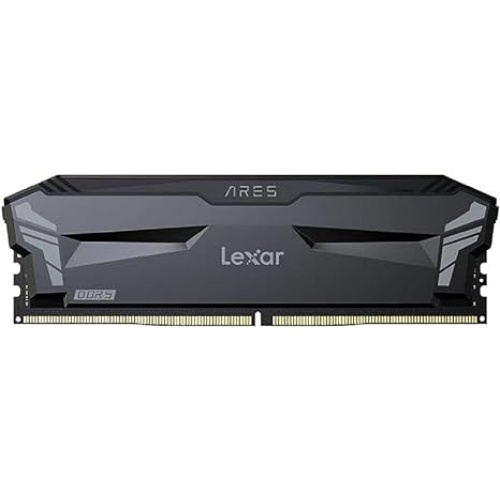 LEXAR LD5EU016G-R6400GDLA ARES RAM DT DDR5 UDIMM 2X16GB 6400 CL32 1.4V MEMORY WITH HEATSINK AND RGB LIGHTING DUAL PACK BLACK COLOR