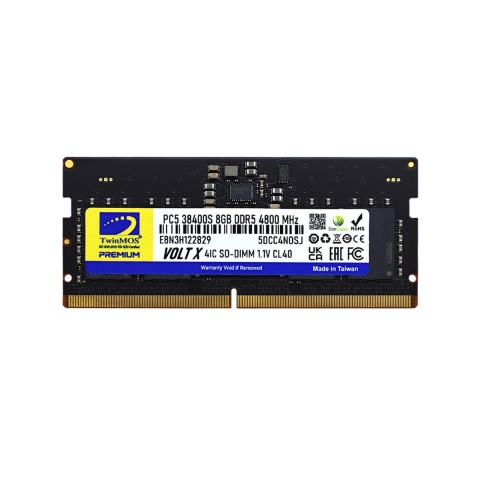 Twinmos Sodimm 8GB 4800MHz DDR5 CL46 Notebook Bellek (TMD58GB4800S40)