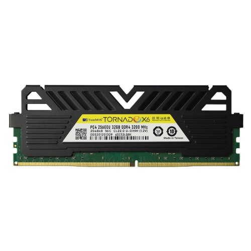 TWINMOS  TMMDD432GB3200DKBX6, 32GB, DDR4, 3200MHz, 1.2V, TornadoX6, Desktop Ram (Soğutuculu)