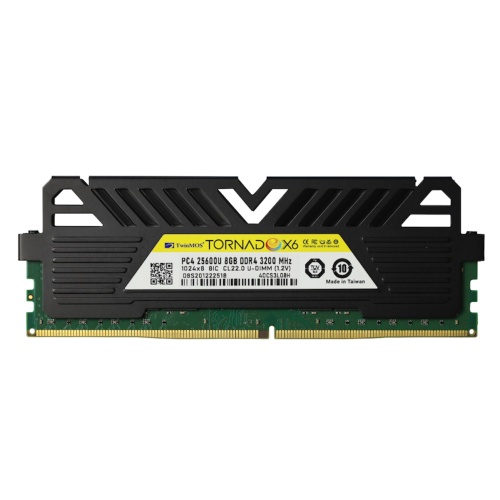 TWINMOS TMMDD48GB3200DKBX6, 8GB, DDR4, 3200MHz, 1.2V, TornadoX6, Desktop Ram (Soğutuculu)