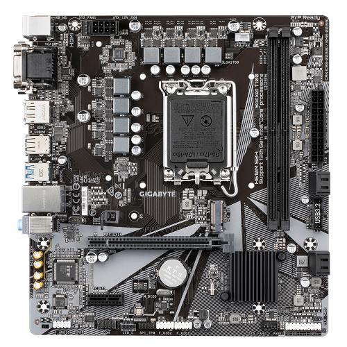 GIGABYTE  H610M S2H, 2xDDR5, M.2, D-SUB, DP, HDMI, DVI 12-13-14.Nesil, LGA1700 Soket, Anakart