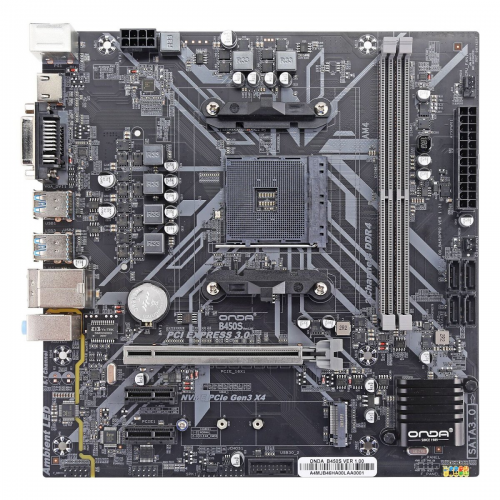 ARKTEK  ALPHA FORCE, AK-B450M EG, 2xDDR4, M.2, D-SUB, DVI, HDMI, AM4 Soket Anakart
